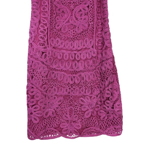 Sue Wong Nocturne Cocktail Sheath Dress Womens 4 Pink Embroidered Sleeveless - Picture 4 of 11